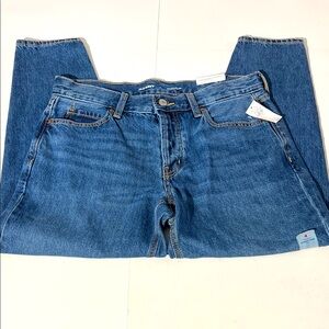 Old Navy Mid-Rise Slouchy Taper Barrel Leg Denim Jeans NEW! Size 4 button fly